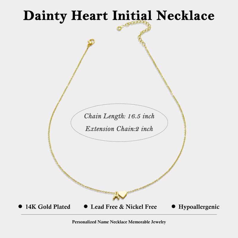 Heart Initial Necklace