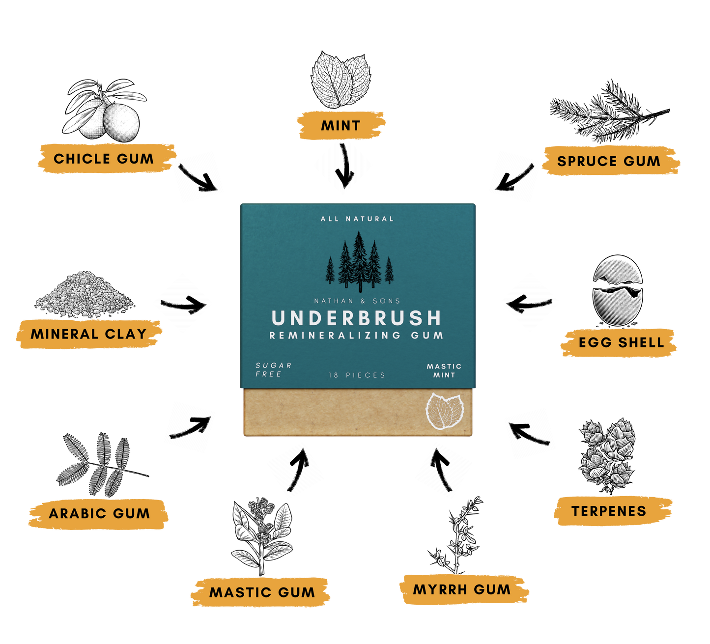All Natural Remineralizing Gum - exp