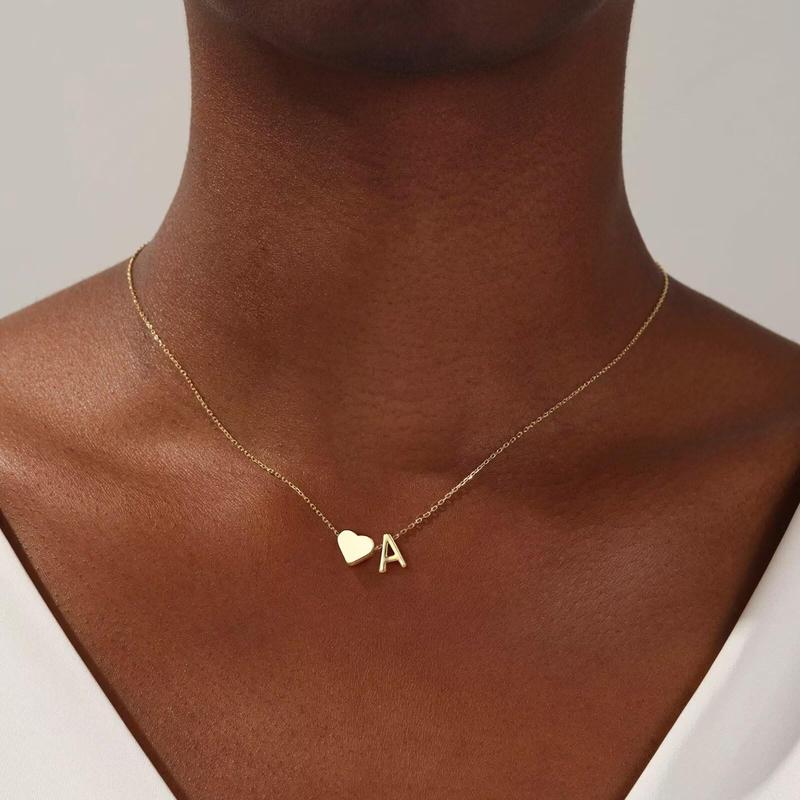 Heart Initial Necklace