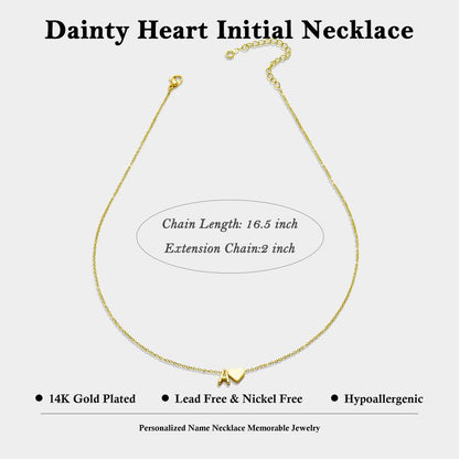 Heart Initial Necklace