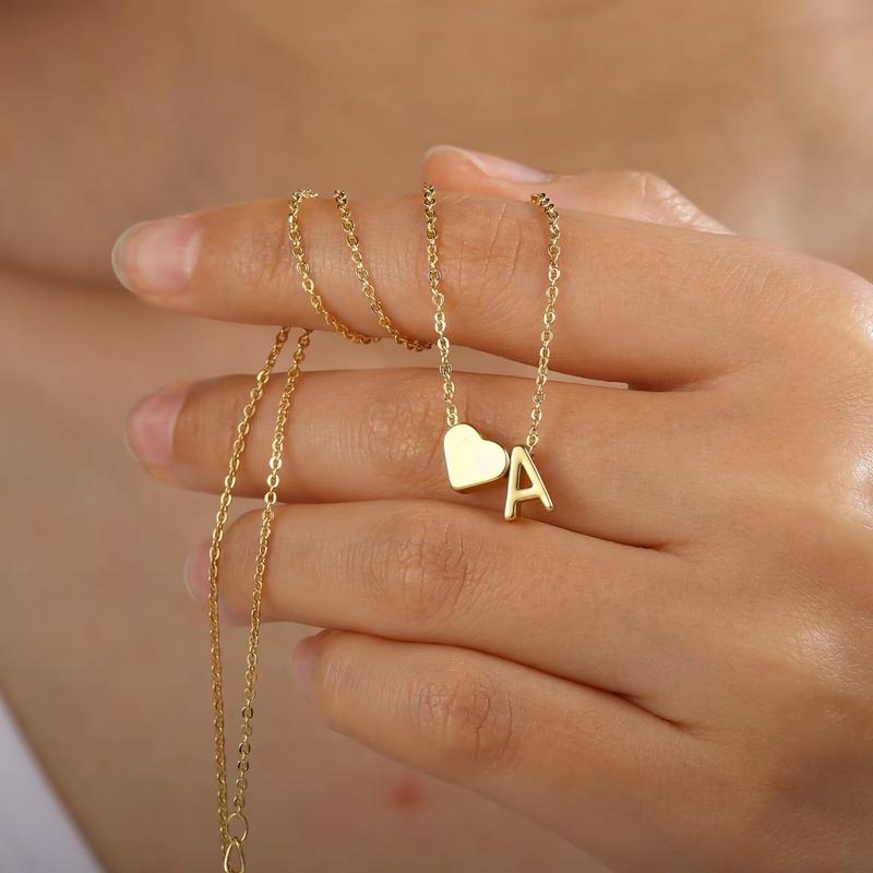 Heart Initial Necklace