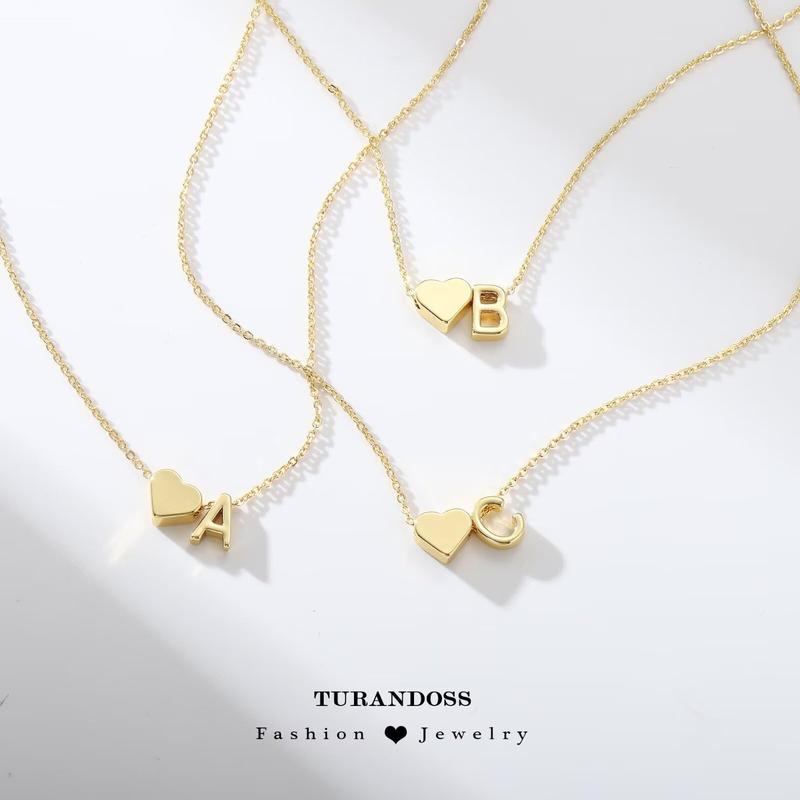 Heart Initial Necklace
